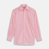 View 1 of product The Pink & White Cotton Gingham Check Shirt with T&A Collar and 3-button cuffs by Turnbull & Asser is shown on a white background—style it with Turnbull chinos for a timeless classic look.