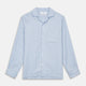 Holiday Fit Blue Cotton and Cashmere Blend Shirt with 1-Button Cuffs
