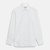 View 1 of product Turnbull & Asser’s Plain White Oxford Tailored Fit Cotton Shirt features a Bury collar and 3-button cuffs—an elegant classic for timeless, minimalist style.