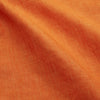 View 6 of product The Turnbull & Asser Orange Weekend Fit Linen Nevis Shirt features a Derby collar, long sleeves with 1-button cuffs, white buttons, and a chest pocket, shown flat against a white background.