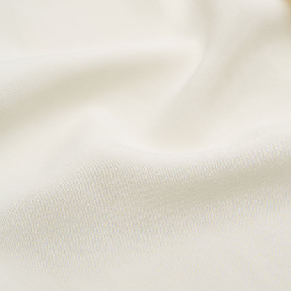 Cream Holiday Fit Silk Phillips Shirt with Revere Collar