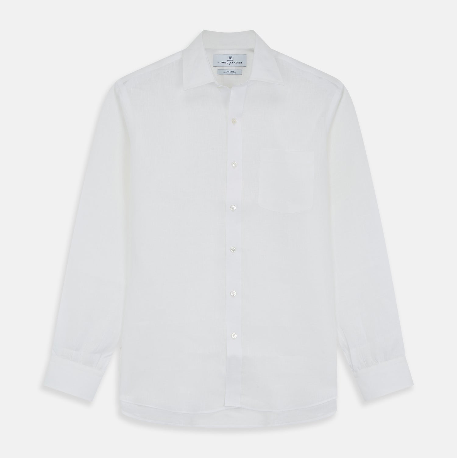 White Weekend Fit Linen Finch Shirt | Turnbull & Asser