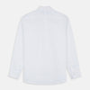 View 5 of product The Turnbull & Asser White Chambray Weekend Fit Shirt features a Dorset collar, 1-button cuffs, and a front pocket. Its clean design stands out against a plain white background—perfect for fans of classic Weekend Fit shirts.