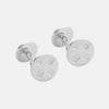 View 1 of product The Turnbull & Asser Sterling Silver Embossed Hatton Cufflinks feature engraved faces linked for double cuff shirts, displayed on a plain white background and inspired by Birmingham Jewellery Quarter craftsmanship.