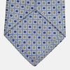 Blue and Yellow Geometric Silk Jacquard Tie