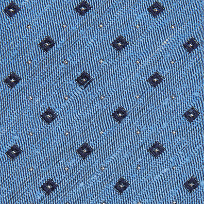 Dark Blue Fine Square Slub Silk Tie
