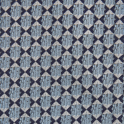 Chambray Blue Graphic Floral Silk Jacquard Tie Image 1