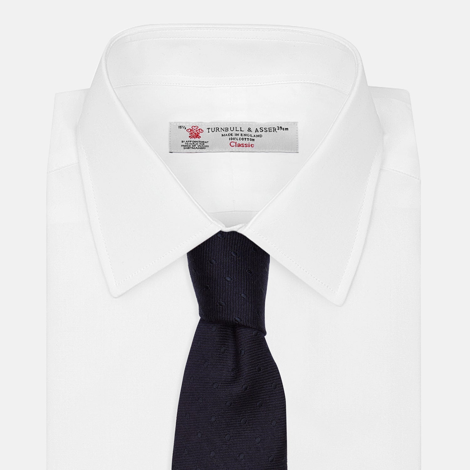 Navy Dot Silk Jacquard Tie