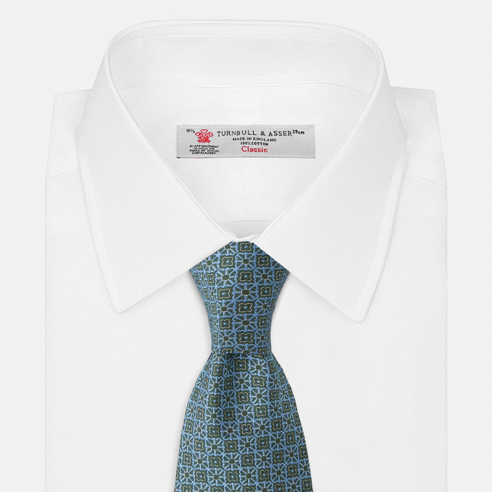 Green Abstract Tile Tie