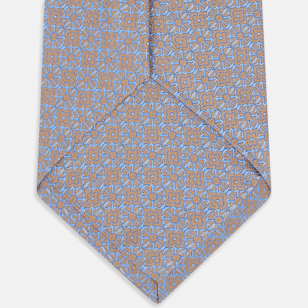 Blue Abstract Tile Tie