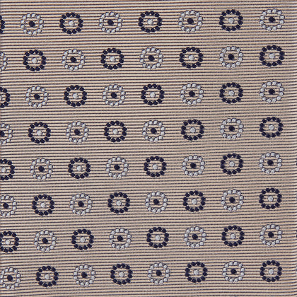 Beige Spheric Emblem Tie Image 2