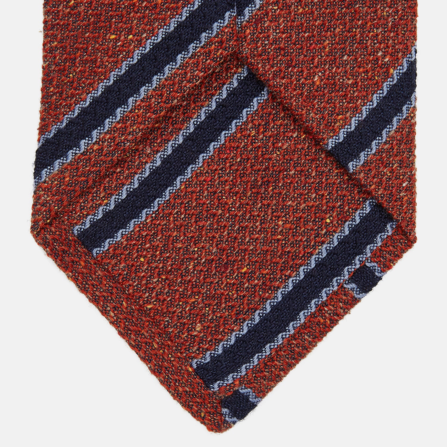Red Stripe Wool and Silk Tie