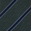 Forest Green Stripe Wool and Silk Tie
