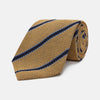 Yellow Stripe Wool and Silk Tie
