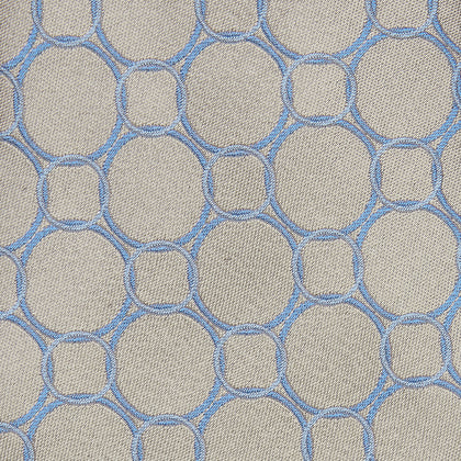 Toffee and Powder Blue Circle Jacquard Silk Tie