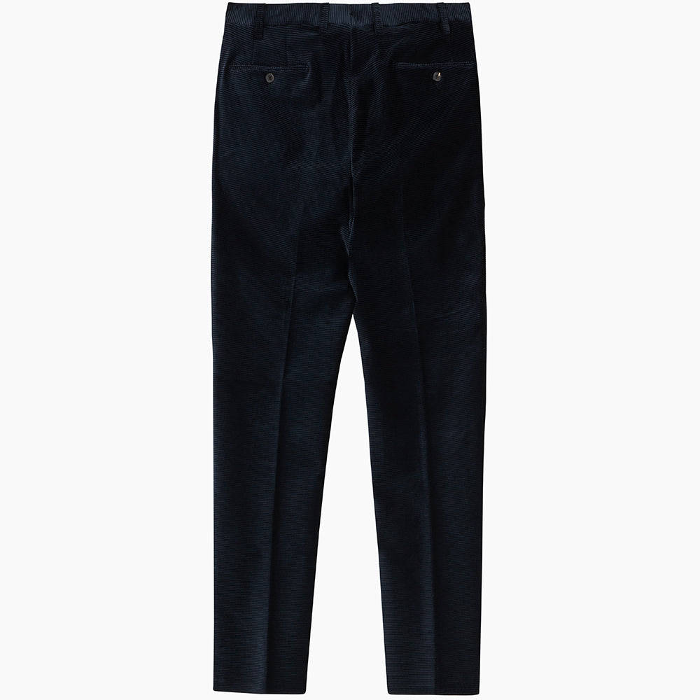 Navy Horizontal Cord Trousers
