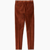View 3 of product Turnbull & Asser’s Rust Horizontal Cord Trousers feature a straight-leg cut, front pockets, and button closure. Made from heavy-weight corduroy, these trousers are shown laid flat on a white background.