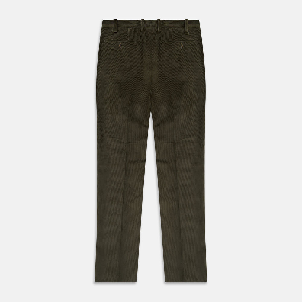 Olive Green Corduroy Trousers