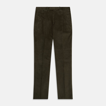 Olive Green Corduroy Trousers