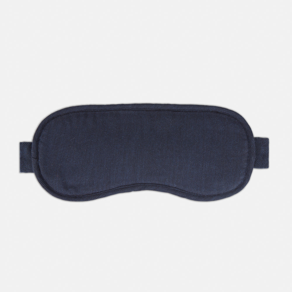 Navy Cotton Cashmere Sleep Mask