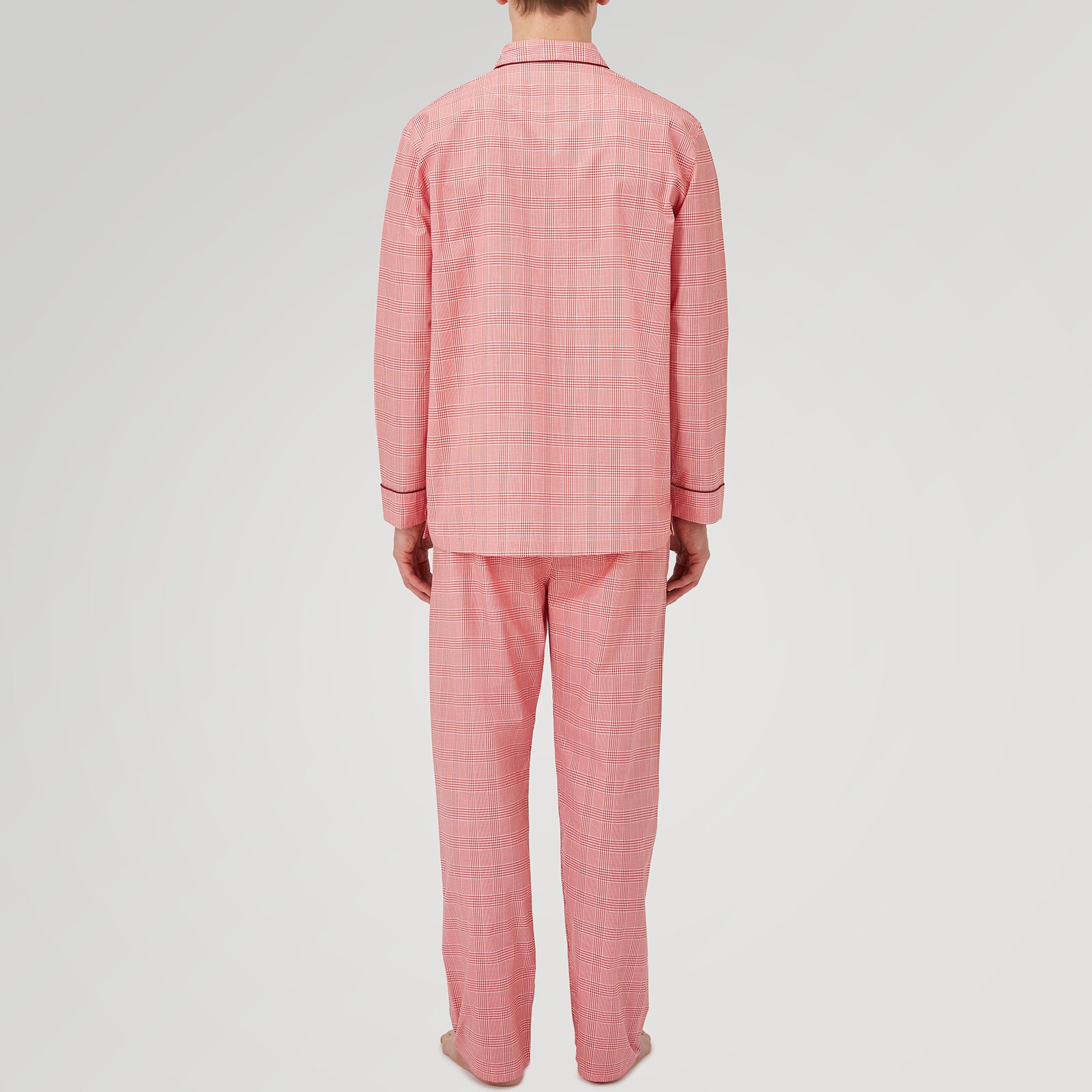 Red and Pink Check Cotton Modern Pyjama Set