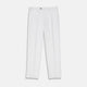White Cotton Pleated Trousers
