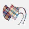 Blue & Orange Madras Check Linen Commuter Mask with 3 VIROFORMULA™ filters