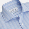 View 2 of product Turnbull & Asser Pink and Blue Glen Check Tailored Fit Shirt with a Kent Collar, laid flat on a white background.