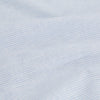 View 4 of product The Turnbull & Asser Blue Linen Stripe Holiday Fit Shirt features short sleeves, a revere collar, and single chest pocket, perfect for resort wear. Shown on a plain white background.