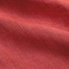 View 4 of product The Turnbull & Asser Crimson Delave Linen Holiday Fit Shirt features a solid brick-red hue, short sleeves, single chest pocket, and revere collar—perfect resort wear—shown laid flat on white.
