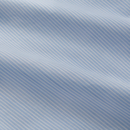 Sky Blue Chambray Stripe Weekend Fit Shirt With Dorset Collar Image 3