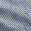 View 2 of product The Turnbull & Asser Sky Blue Linen Stripe Weekend Fit Shirt features blue and white vertical stripes, a Derby collar, and buttoned cuffs—ideal for pairing with classic cotton suits or other Weekend Fit shirts.