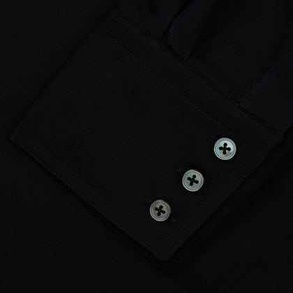 Navy Cotton Weekend Fit Western Shirt with Dorset Collar Image 2