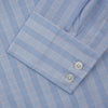 View 3 of product Turnbull & Asser Pink and Blue Glen Check Tailored Fit Shirt with a Kent Collar, laid flat on a white background.