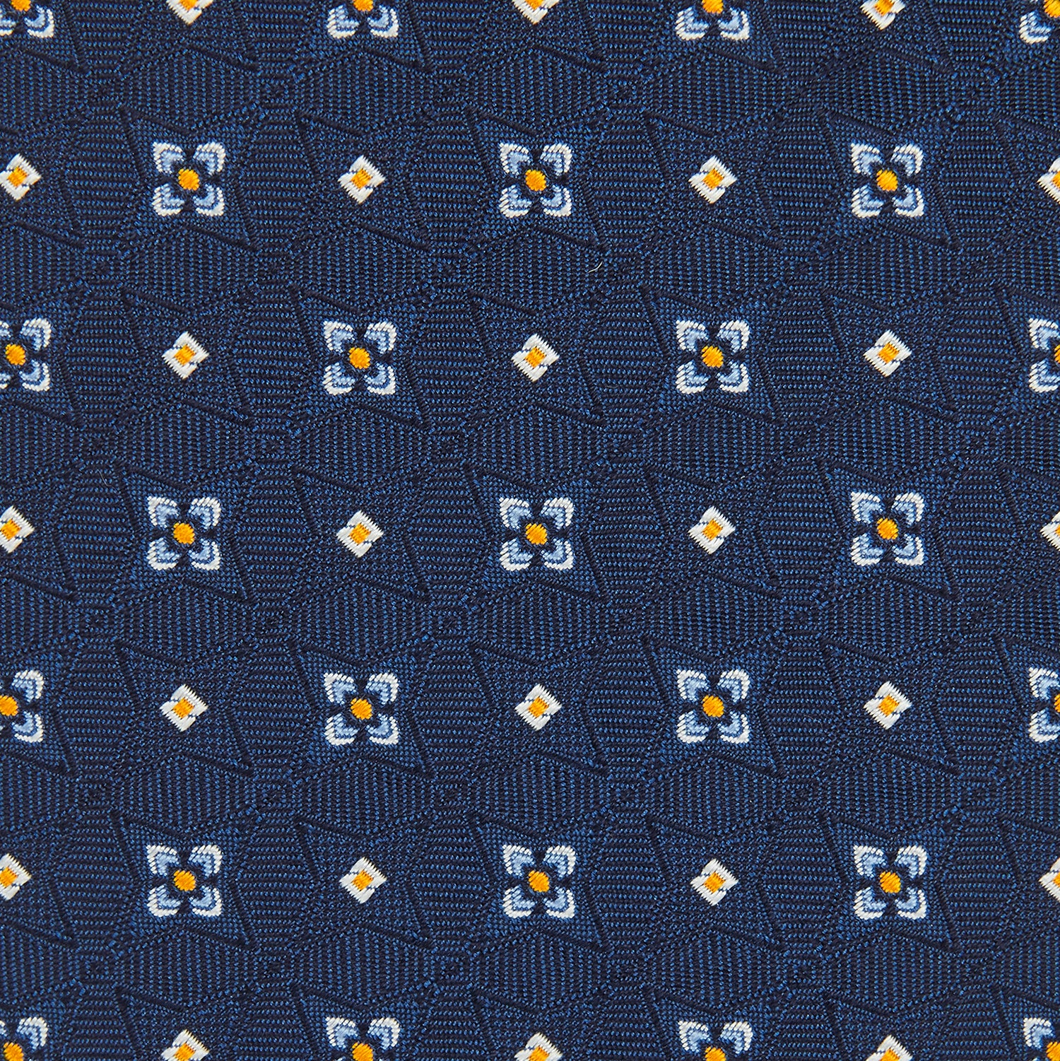 Navy Floral Emblem Tie