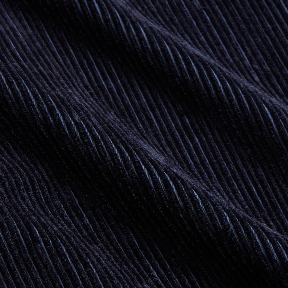 Navy Linen & Cotton Cord Gown