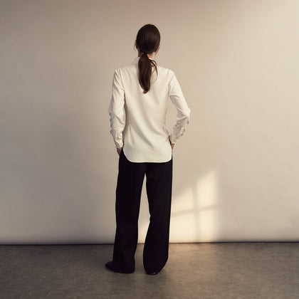 Turnbull and The Deck Cream Silk Romantic Shirt Image 4