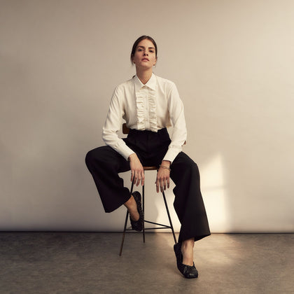 Turnbull and The Deck Cream Silk Romantic Shirt Image 8