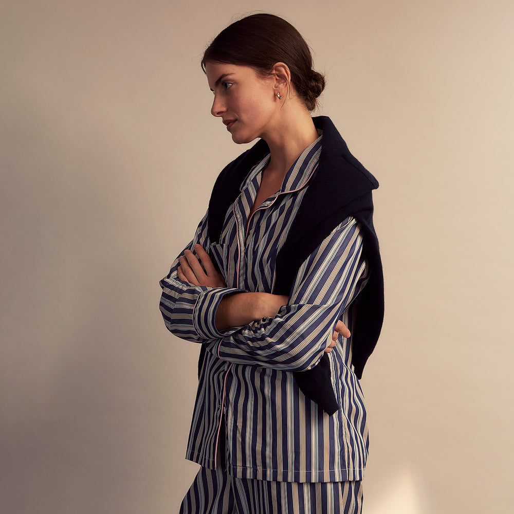 Blue Multi Stripe Harriet Women’s Pyjama Set