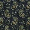 Navy and Green Paisley Silk Pocket Square