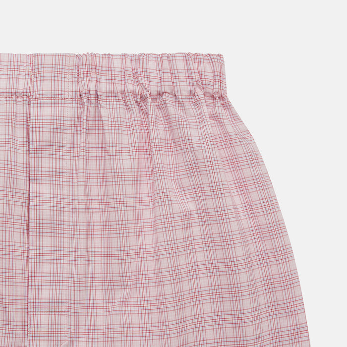 Pink Multi Check Cotton Godfrey Boxer Shorts Image 1