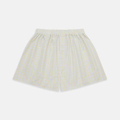 Yellow Multi Check Cotton Godfrey Boxer Shorts