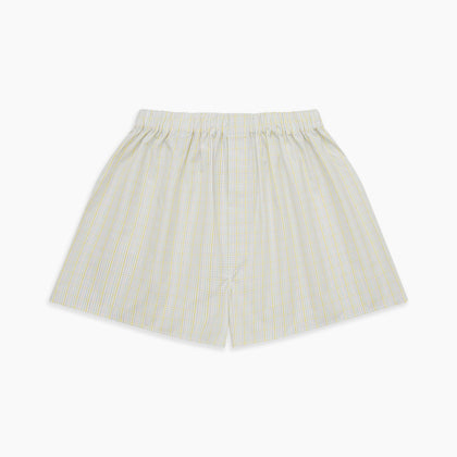 Yellow Multi Check Cotton Godfrey Boxer Shorts Image 2
