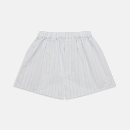 Purple Multi Striped Cotton Godfrey Boxer Shorts