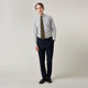Yellow and Blue Fancy Check Regular Fit Shirt with T&A Collar