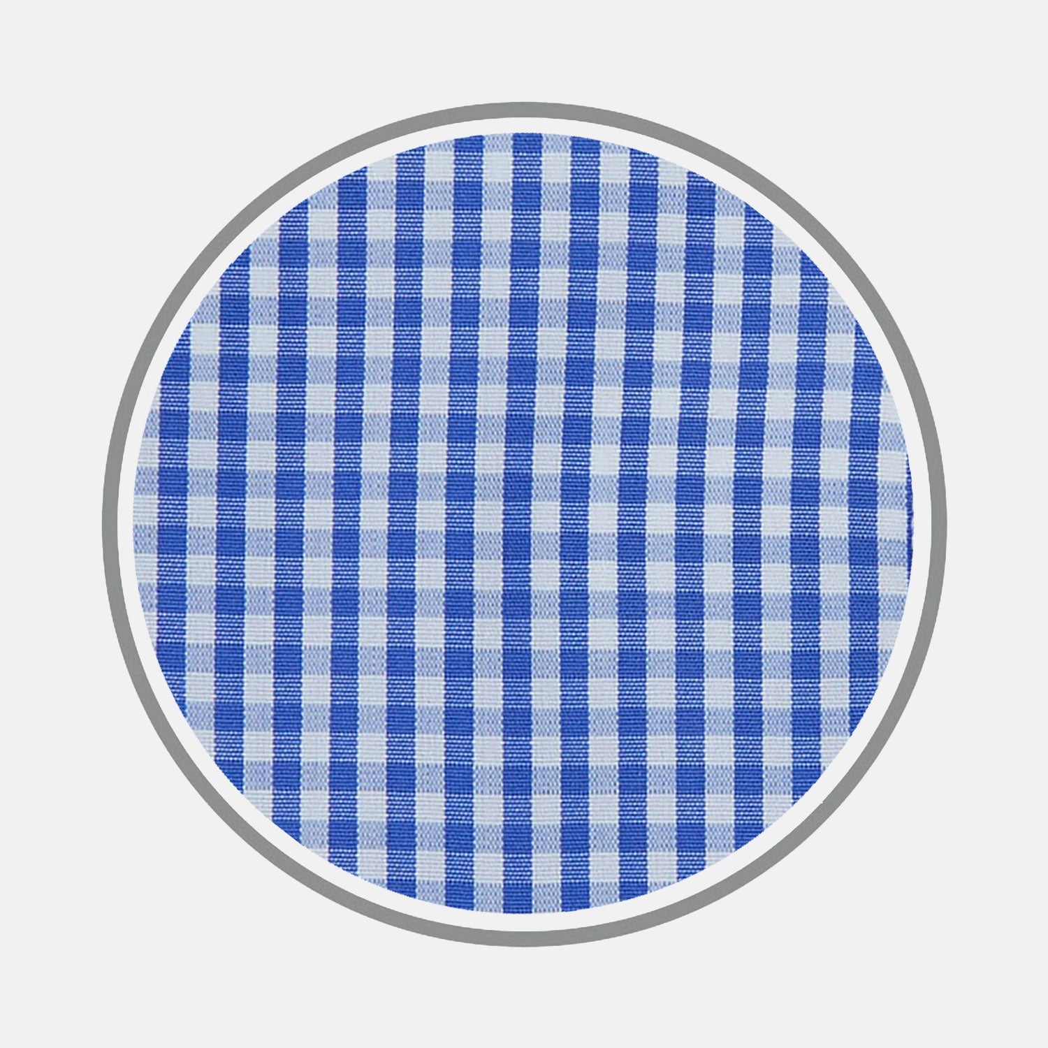 Mid Blue Gingham Check Cotton Fabric
