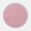 View 2 of product A detailed view of Turnbull & Asser's Lilac Fine Twill Cotton Fabric, featuring soft pink and white diagonal stripes, displayed within a circular frame on a white background.
