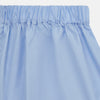 View 2 of product Turnbull & Asser's Blue Two-Fold 200 Cotton Boxer Shorts for men offer superior breathability, featuring an elastic waistband and front fly, shown laid flat on a white background.