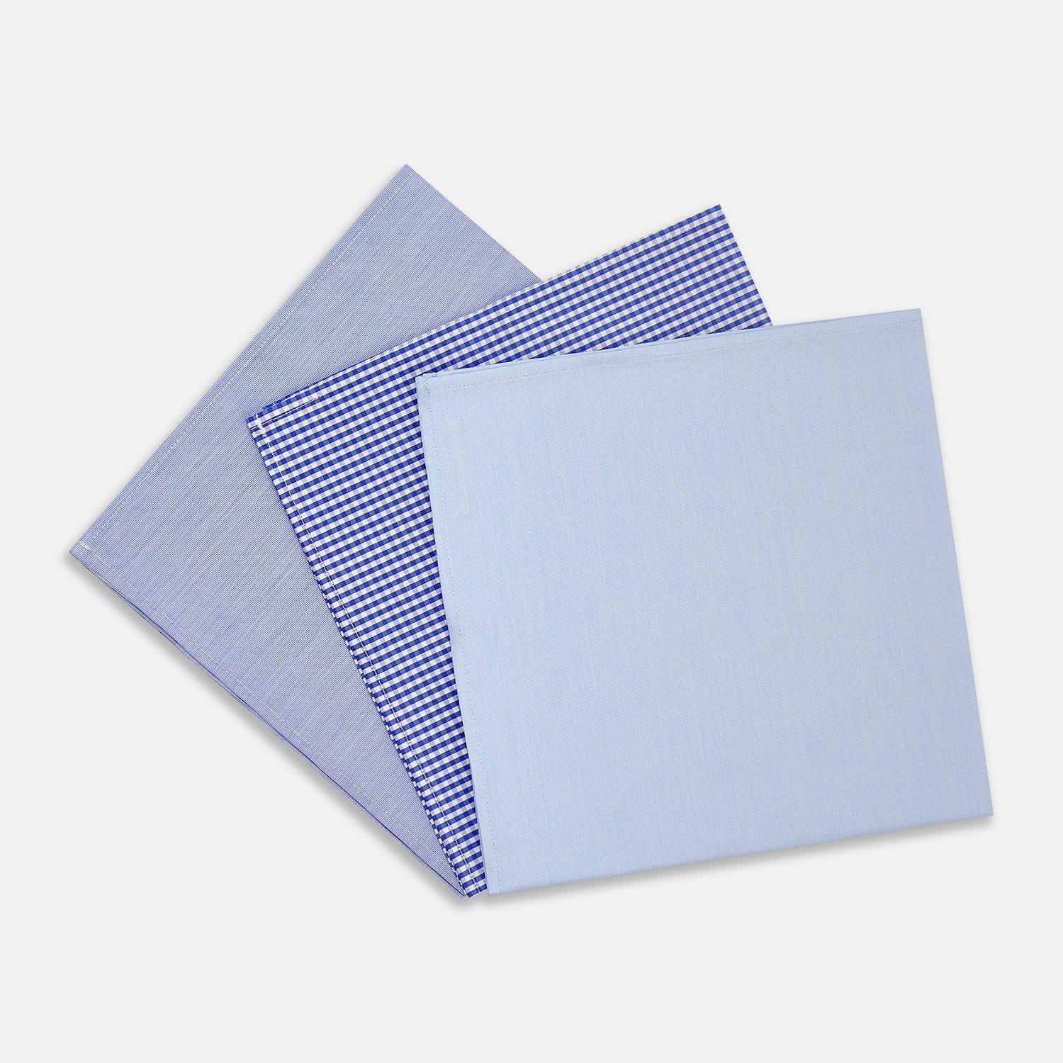 Blue Cotton Handkerchiefs 3-pack