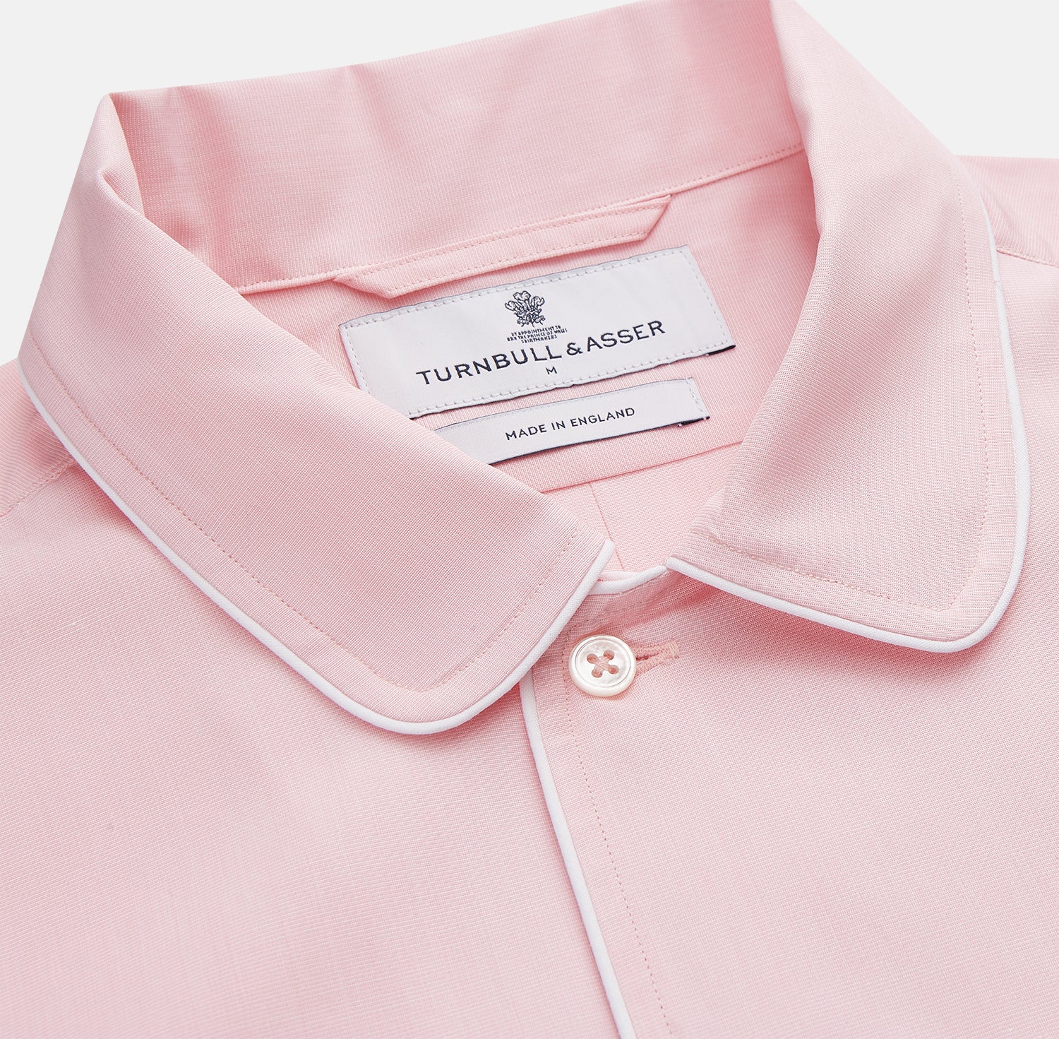 Pink Piped End-On-End Cotton Nightshirt